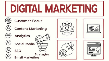 Digital marketing icons