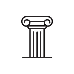 Classic Column Illustration: A clean illustration showcasing the timeless elegance of a single classical column, a symbol of enduring strength, and historical architecture.
