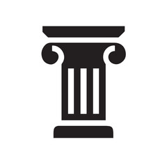 Ancient Pillar's Majesty: A photorealistic, high-angle, close-up captures an ionic pillar. Illustrating timeless architecture, showcasing its elegant form and strength against an empty background.