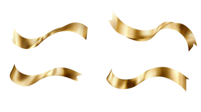 golden zig zag isolated on white background