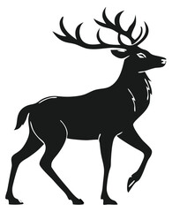 Little Cute Christmas Deer Vector