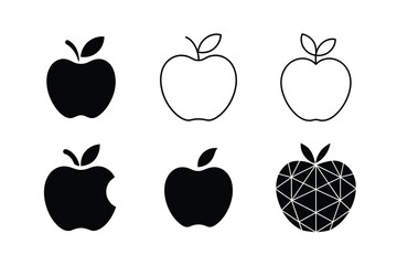 Fototapeta premium Apple Vector Icon in Realistic 3D Art