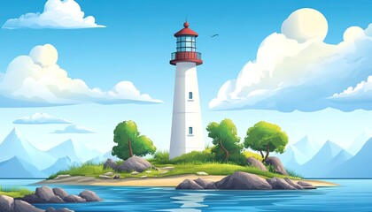 lighthouse vector illustration