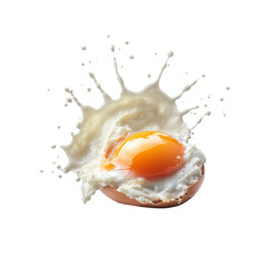 Creamy Milk Splash with Fried Egg