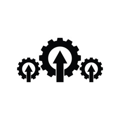 gear arrow icon vector design template