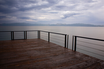 Obraz premium pier at sunset