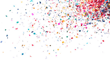 colorful confetti  isolated on white background 