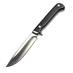 Fixed blade knife with black handle