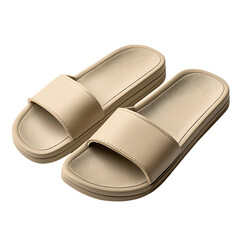 Minimalist Slip On Sandals With a Clean Design Soft Isolated on Transparent Background