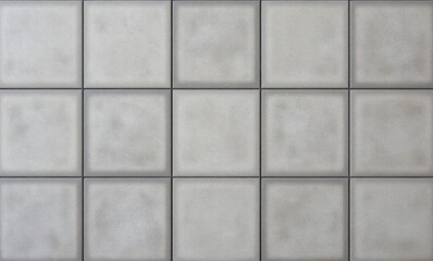 Modern gray concrete tiles arranged in a clean, symmetrical pattern.