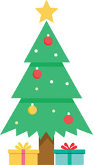 Christmas tree with gift boxes