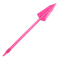 Contemporary Arrow with Innovative Design in Bright Isolated on Transparent Background
