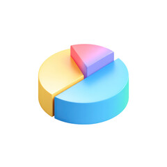 Obraz premium Pie Chart Icon on Transparent Background