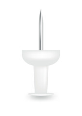 office neddle pushpin on white background
