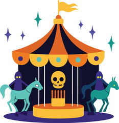 Obraz premium circus tent vector illustration