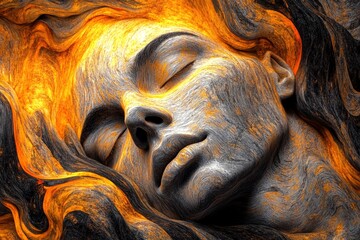 Metaphorical sleep apnea perceptions of a long-lasting sickness. Body anatomy. Healthcare development. Medical expertise. Chronic disorder - sleep apnea: abstract image of human state.