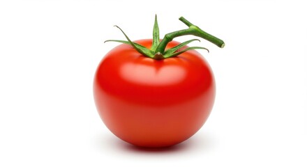 Single red tomato studio shot