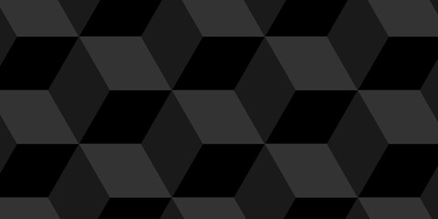 Geometric pattern grid backdrop triangle background. Abstract cube geometric tile and mosaic wall or grid hexagon technology. black and gray geometric block cube structure.