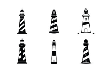 Fototapeta premium 3d Style Lighthouse Vector Design Realistic Shadow