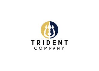 Trident neptune company logod design. Trident Neptune God Poseidon Triton King Shiva Spear Label logo design