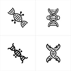 DNA Strand icon set