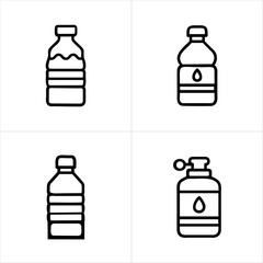Water Bottle icon set