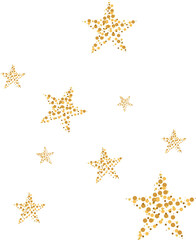 Golden Glitter Stars Confetti Overlay, Luxury d&eacute;cor