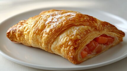 Golden pastry filled with sweet fruit