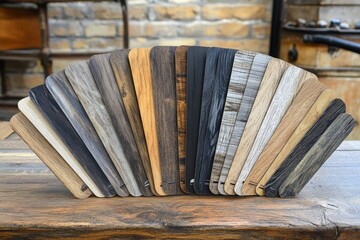 Variety of wood-look flooring samples