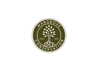 Mangrove Tree Vegetation Premium and Luxury Brand Identity Logo