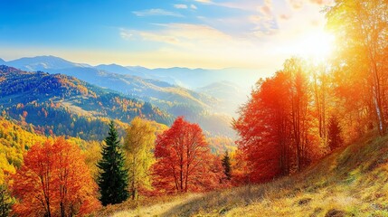 sunrise in the mountains