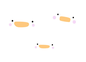 Cartoon characters: A face of white duck 