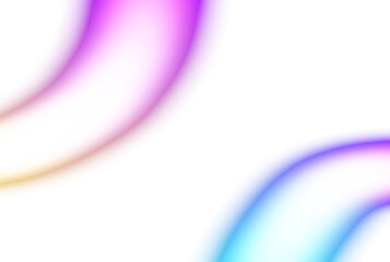 Abstract neon glowing color gradients shape cutout on transparent background, light leaks photo overlay effect, film grain, grungy texture, glow effect, blurred gradients multicolored effect