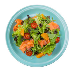 Iceberg Lettuce Salad with Mustard Dressing and Smoked Salmon