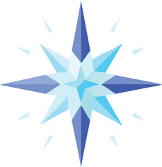 Fototapeta premium vector illustration of an abstract blue star