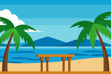 Obraz premium palm tree on the beach