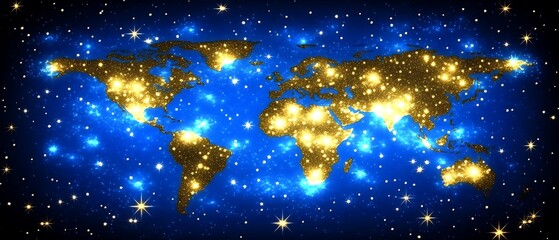 Naklejka premium Global illumination map