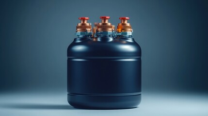 Industrial storage tank with multiple copper fittings