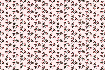 vector seamless floral cute pattern with hearts geometric shape textile pattern illustration fabric, texture 