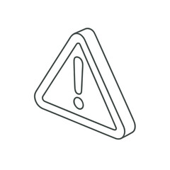 Warning symbol with exclamation mark in triangular shape