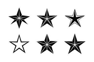 Obraz premium abstract star silhouette vector bold sharp stencil