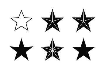 Obraz premium abstract star silhouette vector bold sharp vector art