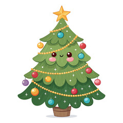 christmas tree vector illustration