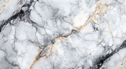 white marble surface with gray and golden veins creating natural elegant patterns