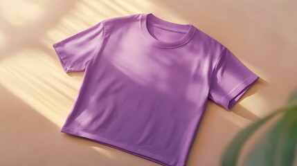 Purple cropped t shirt