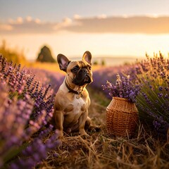 French Bulldog in nostalgic concept