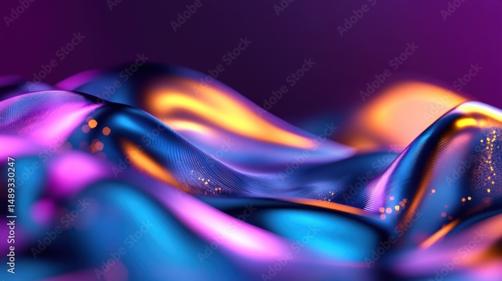 Poster abstract blend of warm and cool tones with a modern noise texture for depth