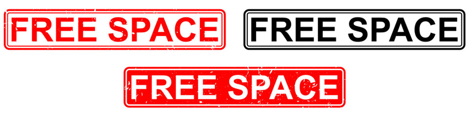 Free space stamped grunge vector for label, clearance area, or empty spot. Ideal for industrial stamp, grunge design, and open area notification in creative layouts and signs.