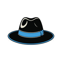 Mysterious Fedora Hat: A stylish and classic fedora hat, showcasing timeless elegance and sophistication. A perfect symbol of vintage charm and individualistic fashion.