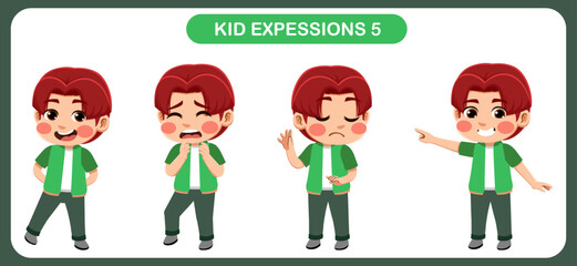 expression children bundle. suitable to be used as a design element on the theme of children